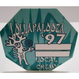 Lollapalooza Backstage Pass Original 1997 Music Festival Tour Devo The Prodigy